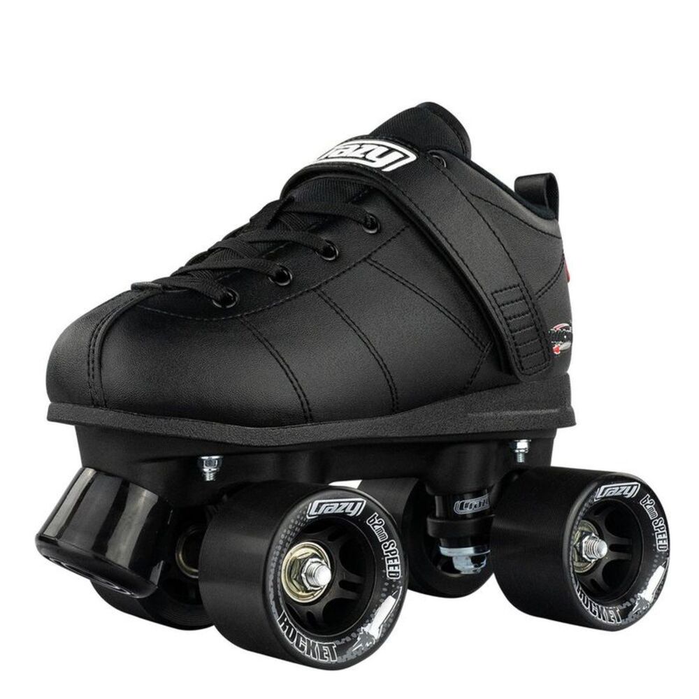 Crazy Skates -  Black Rocket Roller Skates - Men's Qu Black